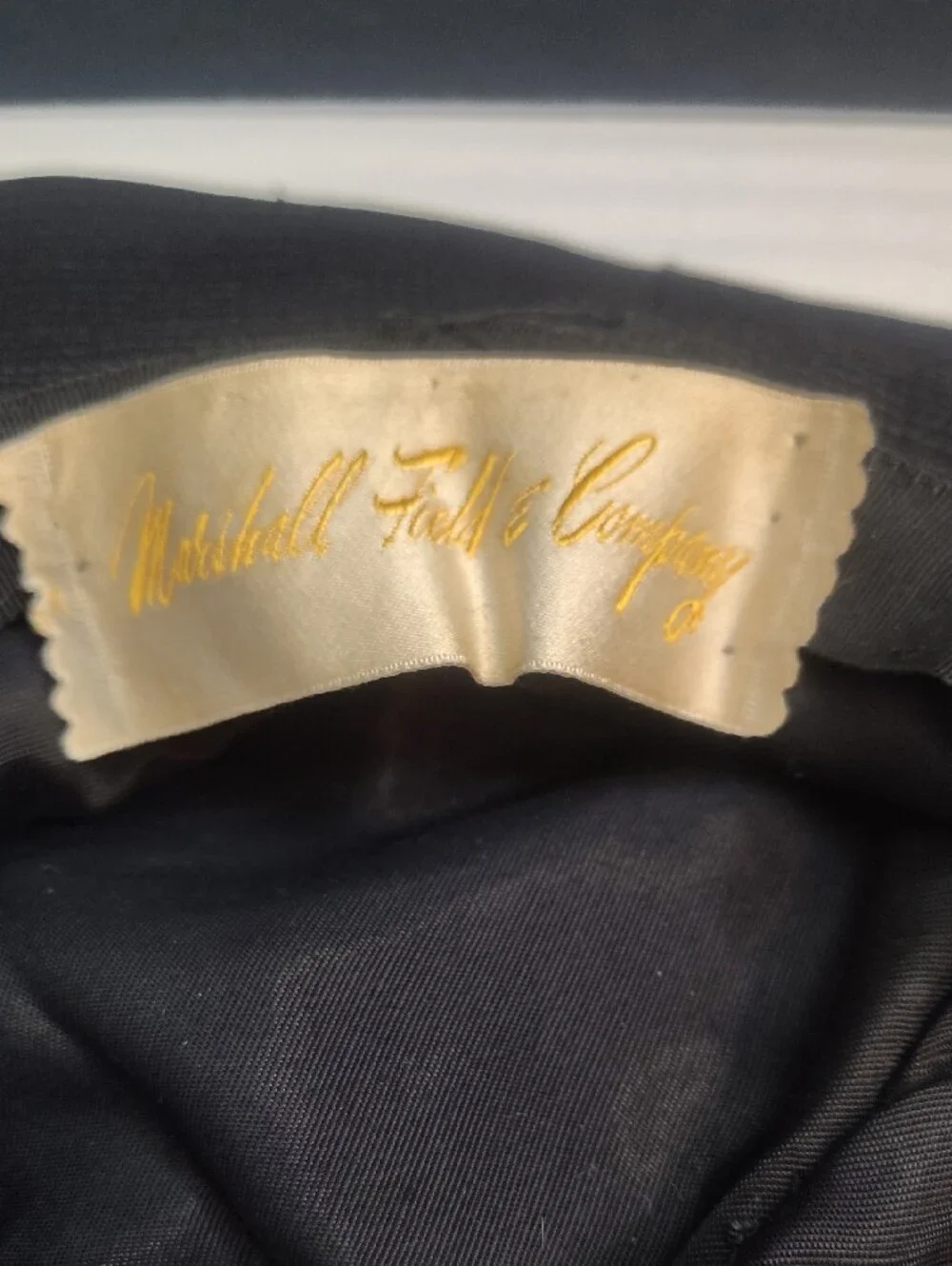 Rare Vintage Marshall Field & Co Black Velvet Slouch Bucket Floppy Hat 1960s S